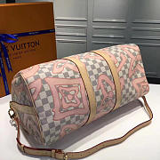 Louis Vuitton Keepall 45 Damier Azur Canvas Pink - 4