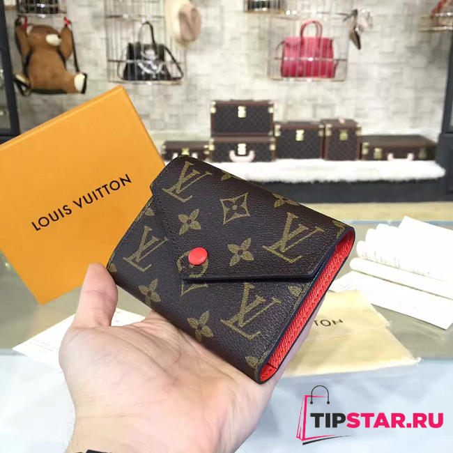 LV victorine  wallet red 3592 - 1