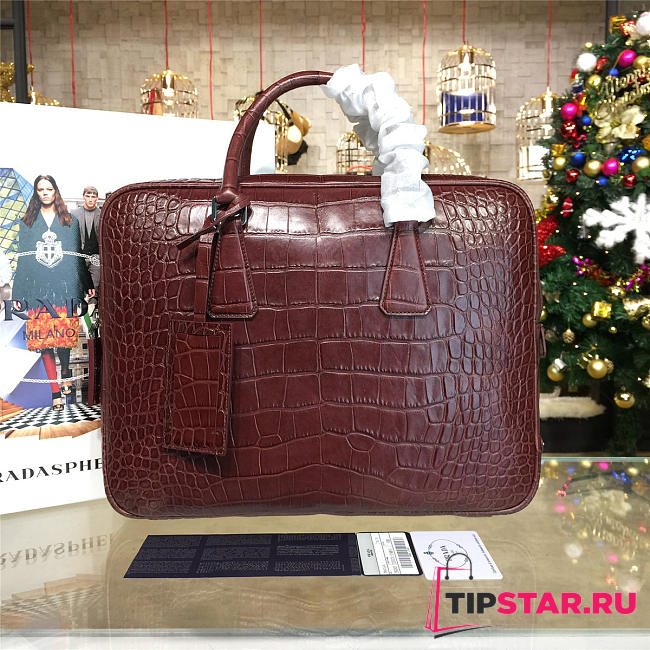 Prada leather briefcase 4206 - 1
