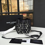 YSL Bucket Bag Black Silver - 1