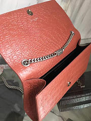 YSL Monogram Kate Silver Tassel In Embossed Crocodile Shiny Leather 5046 - 3