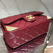 Chanel Quilted Calfskin Small Flap Bag Burgundy A98256 VS06927 - 6