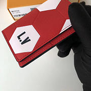 LV pocket wallet card pack red m63226 - 6
