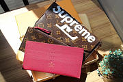 LV supreme monogram canvas wallet clutch bag 61276 - 4