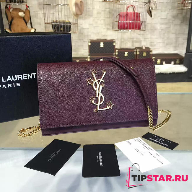 YSL Monogram Kate Grain De Poudre Embossed Leather 4762 - 1