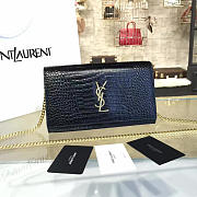 YSL Monogram Kate Crocodile Embossed Shiny Leather 4764 - 1