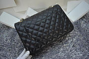 Chanel Caviar Leather Flap Bag With Gold/Silver Hardware Black 33cm - 2