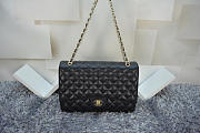 Chanel Caviar Leather Flap Bag With Gold/Silver Hardware Black 33cm - 5