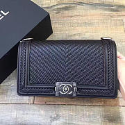 Chanel Braided Calfskin Boy Bag Black A67086 VS05259 - 1