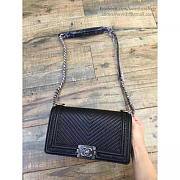 Chanel Braided Calfskin Boy Bag Black A67086 VS05259 - 3