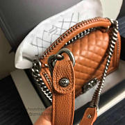Chanel Caviar Grained Calfskin Boy Bag With Top Handle Orange A14041 VS06715 - 6