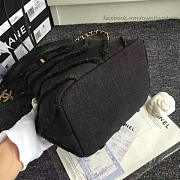 Chanel Canvas Patchwork Drawstring Bag Black A93727 VS08534 - 6