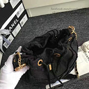 Chanel Canvas Patchwork Drawstring Bag Black A93727 VS08534 - 4