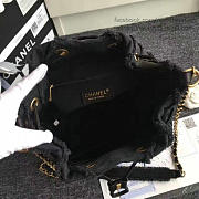 Chanel Canvas Patchwork Drawstring Bag Black A93727 VS08534 - 3