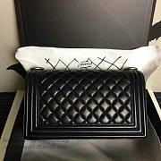 Chanel Medium Caviar Quilted Lambskin Boy Bag Black A13043 VS03324 - 3