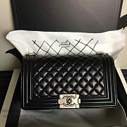 Chanel Medium Caviar Quilted Lambskin Boy Bag Black A13043 VS03324 - 4