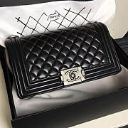 Chanel Medium Caviar Quilted Lambskin Boy Bag Black A13043 VS03324 - 5