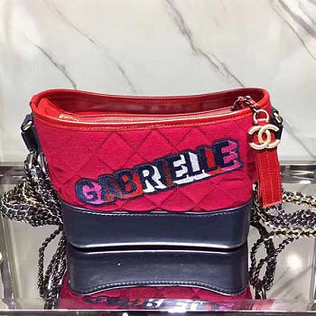 Chanel's Gabrielle Small Hobo Bag (Red & Navy Blue) A91810 VS02172