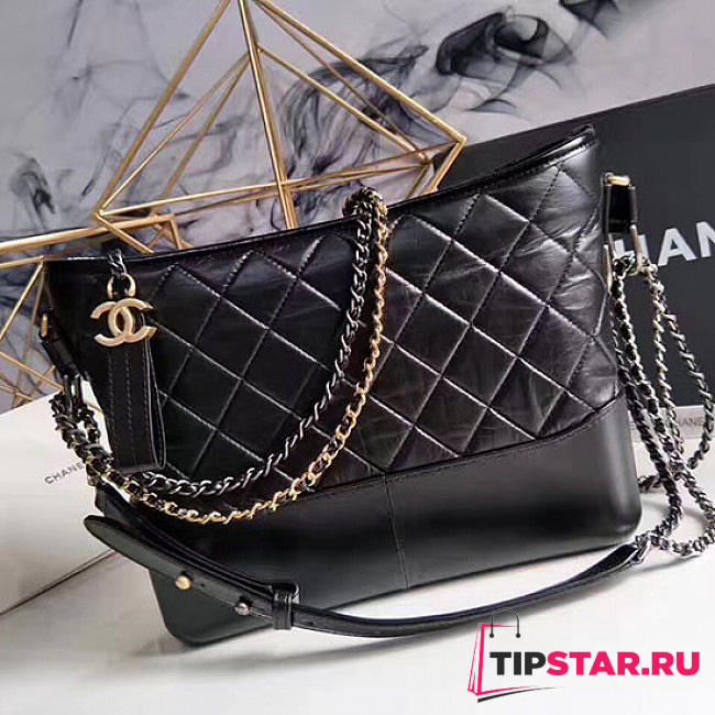 Chanel's Gabrielle Large Hobo Bag (Black) A93824 VS00185 - 1