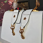 GUCCI Dionysus Leather Top Handbag Satchel (White) - 5