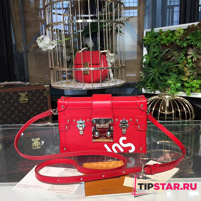 LV supreme petite malle red 3088 - 1