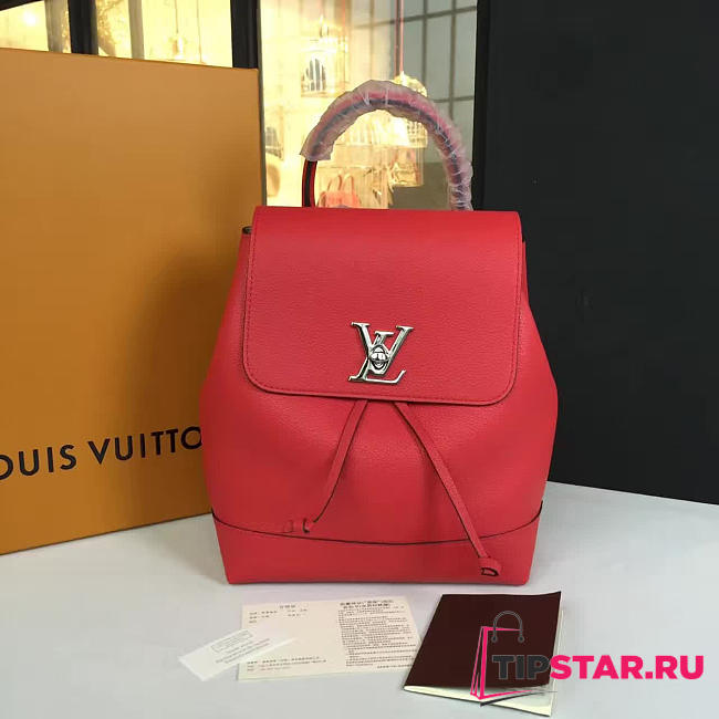 LV lockme backpack red  - 1