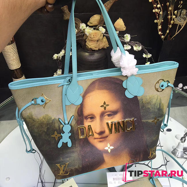 LV Masters neverfull da vinci blue 3344 32cm - 1