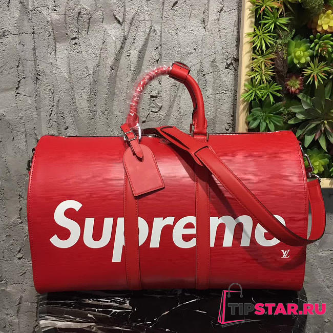 Louis Vuitton Supreme Keepall 45 Red 3790 - 1