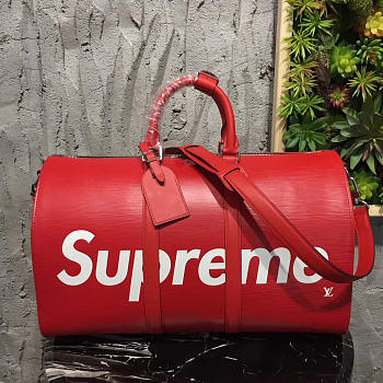 Louis Vuitton Supreme Keepall 45 Red 3790