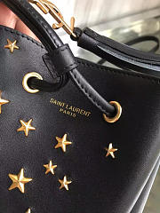 YSL Moon & Star Blk Leather Bucket Bag 4813 - 2