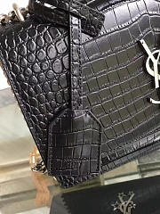 YSL Medium Sunset Bag In Shiny Crocodile-Embossed Leather 4851 - 2