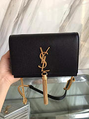 YSL Monogram Kate Gold Tassel In Grain De Poudre Embossed Leather 5052 - 4