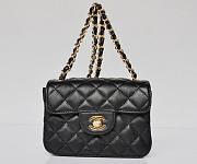 Chanel Lambskin Leather Flap Bag With Gold Hardware Black  - 6