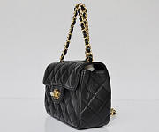 Chanel Lambskin Leather Flap Bag With Gold Hardware Black  - 4
