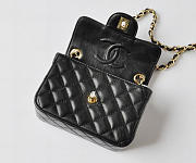 Chanel Lambskin Leather Flap Bag With Gold Hardware Black  - 3