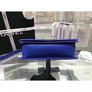Chanel Quilted Lambskin Medium Boy Bag Blue A67086 VS03157 - 2