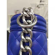Chanel Quilted Lambskin Medium Boy Bag Blue A67086 VS03157 - 5