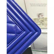 Chanel Quilted Lambskin Medium Boy Bag Blue A67086 VS03157 - 6