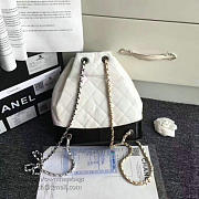 Chanel's Gabrielle Small Backpack White And Black A94485 VS06686 - 3