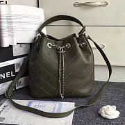 Chanel Calfskin Bucket Bag Green A93598 VS08204 - 1
