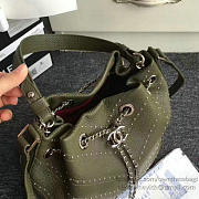 Chanel Calfskin Bucket Bag Green A93598 VS08204 - 5