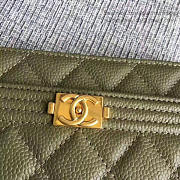 CHANEL Caviar Woc Chain Boy Bag Wallet Green A80287 VS07114 - 6