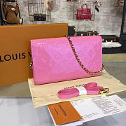 LV monogram vernis mira chain wallet pink 3348 - 3