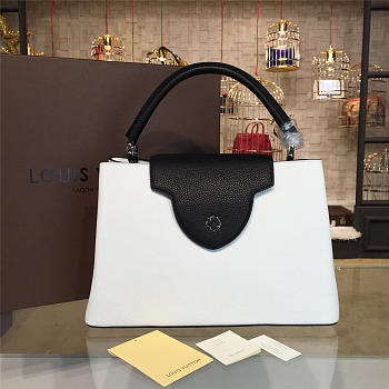 LV Capucines leather MM black/white 3469 36cm
