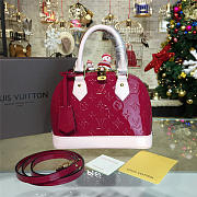 LV alma bb hornskin red monogram vernis leather 3557 - 1