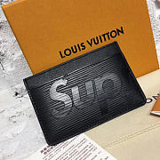  louis vuitton supreme card holder CohotBag m61733  black - 2