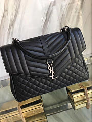 YSL Envelope Large Bag Black 4812 - 3