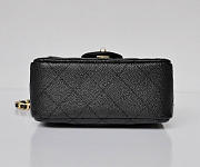 Chanel Caviar Leather Flap Bag With Gold Hardware Black - 6