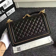 Chanel Lambskin Medium Boy Bag A67086 Black VS03723 - 6