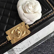 Chanel Lambskin Medium Boy Bag A67086 Black VS03723 - 5